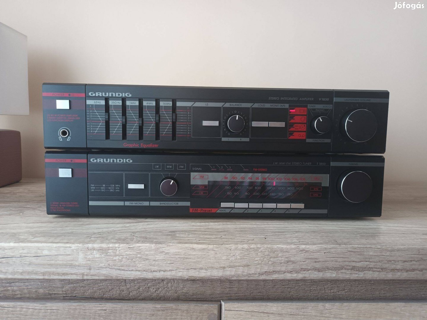 Grundig V 1850 erősítő + Grundig T 1850 tuner