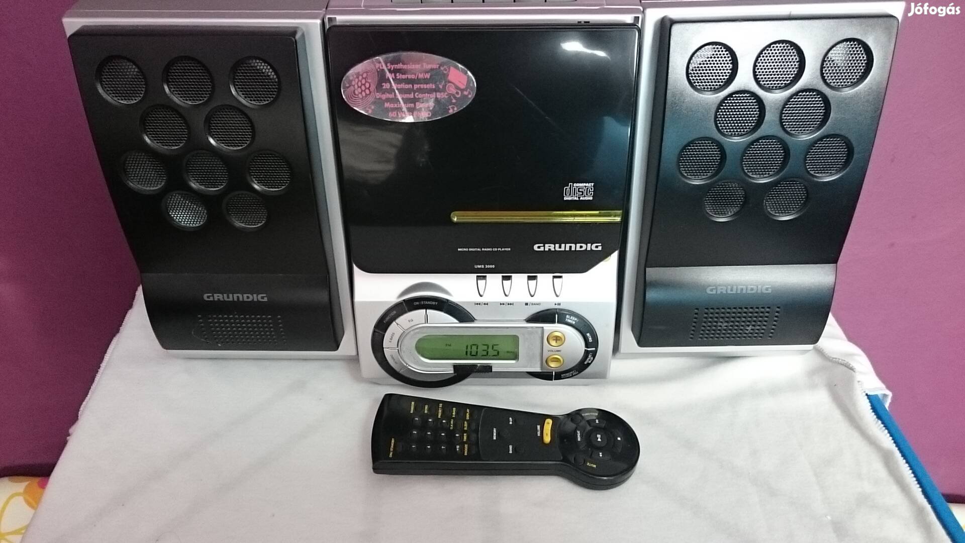 Grundig hifi rendszer, erősítő, CD lejátszó, rádió, kazettás magnó