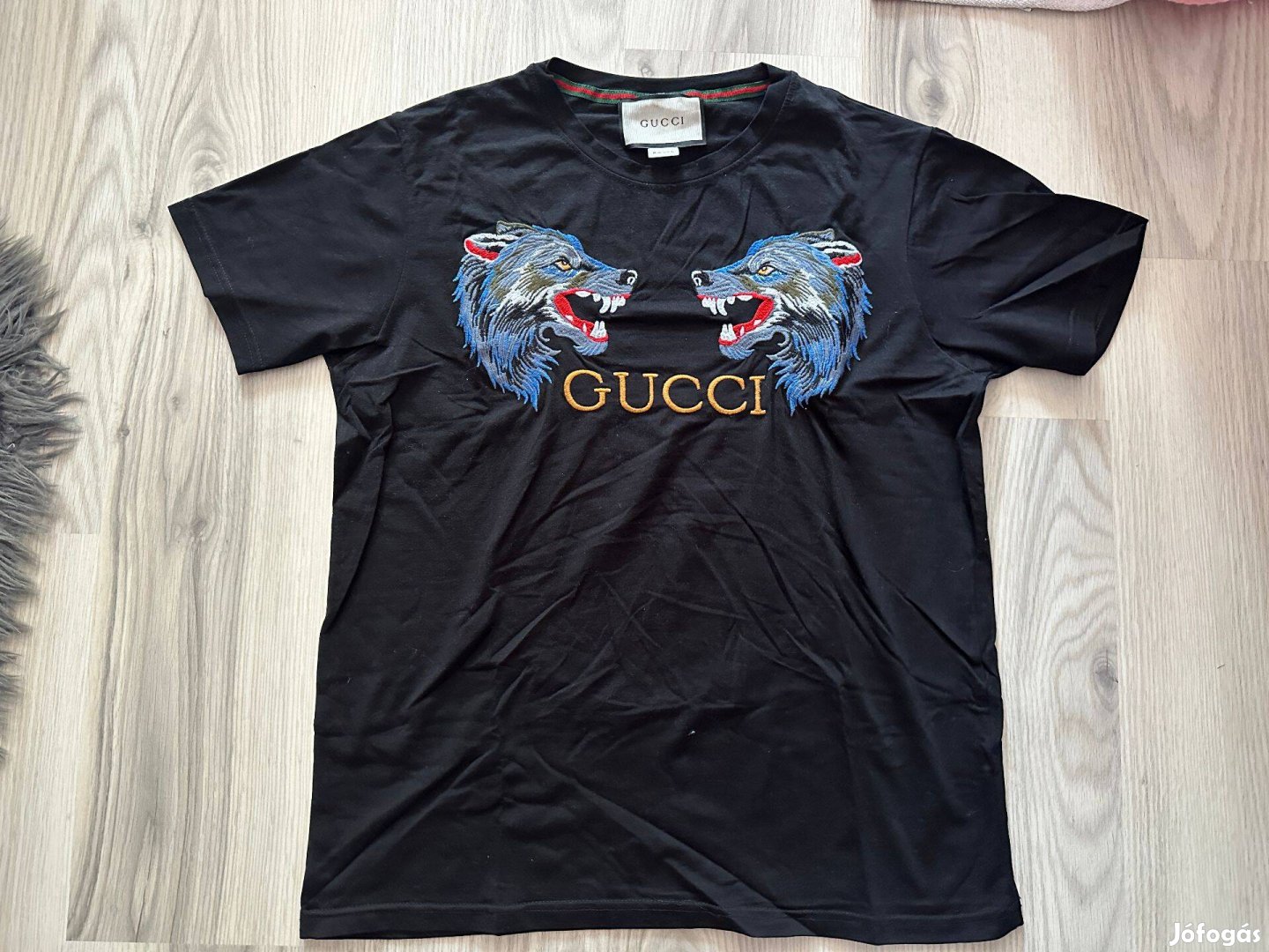 Gucci Wolf hímzett mintás póló L