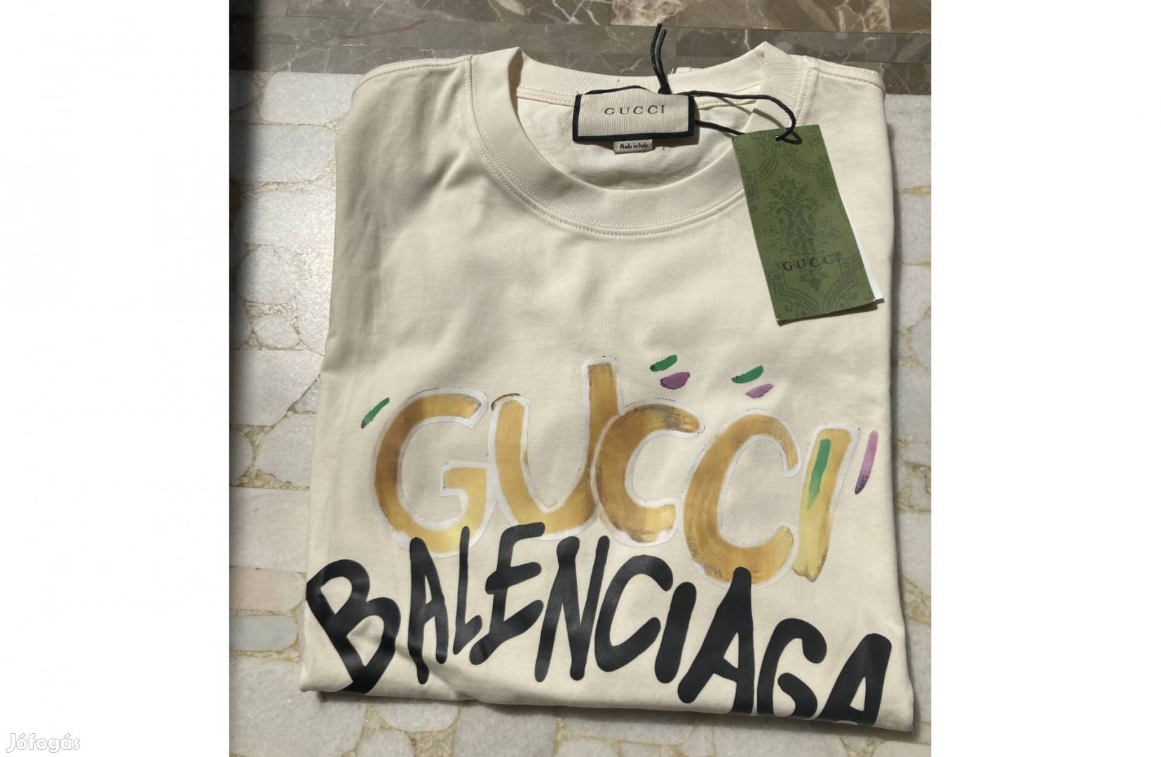 Gucci férfi XL-s krém színű póló