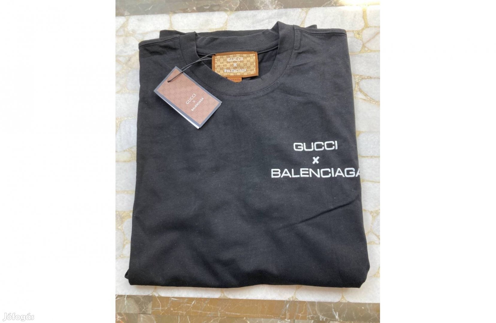 Gucci x Balenciaga férfi XL-es fekete póló