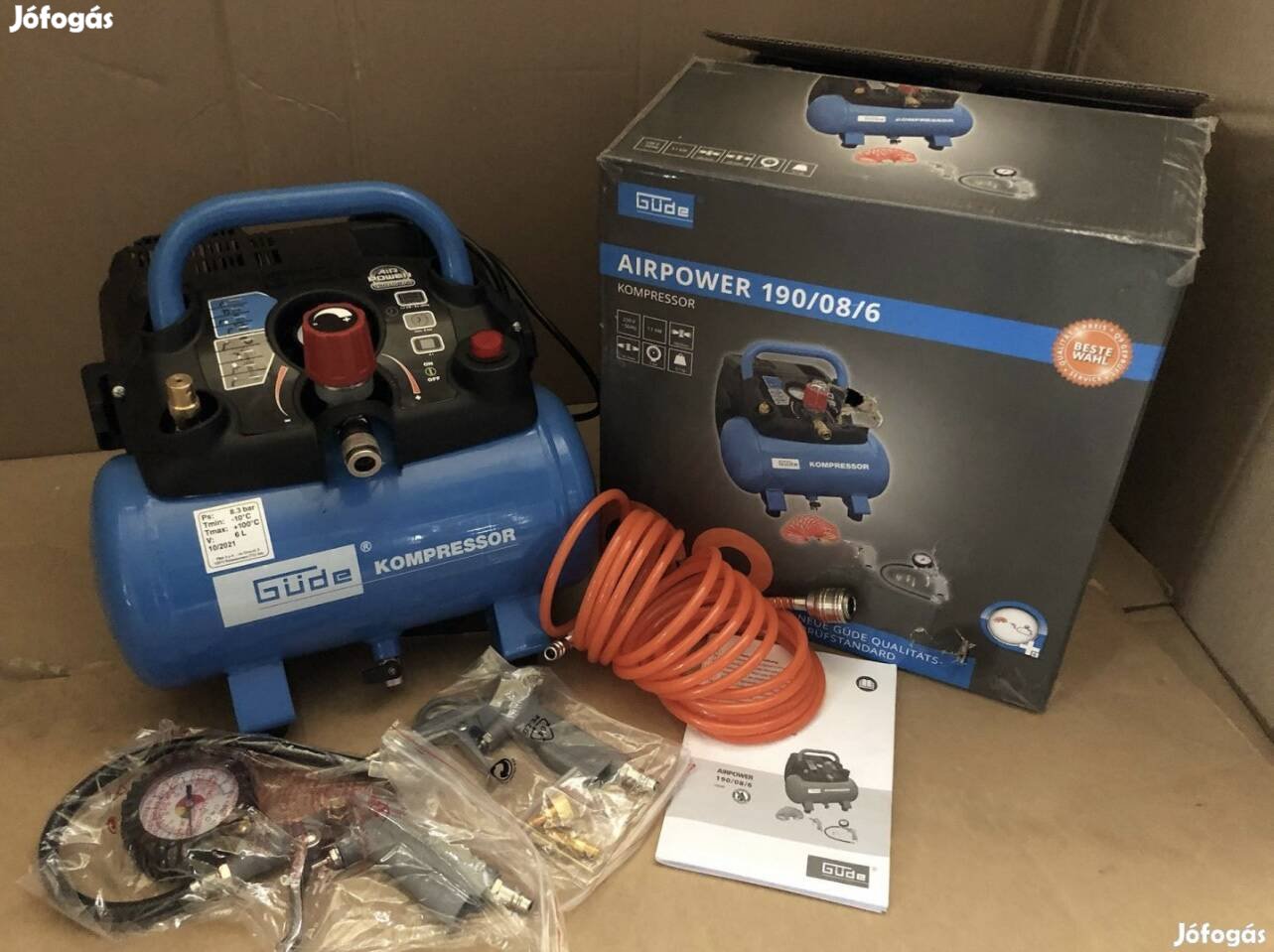 Güde 1100W-os Airpower olajmentes kompresszor