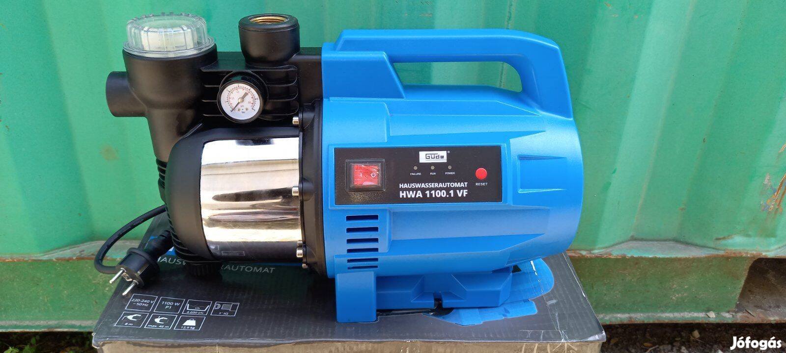 Güde 1100W-os kerti szivattyú, beépített szűrővel, nyomáskapcsolóval