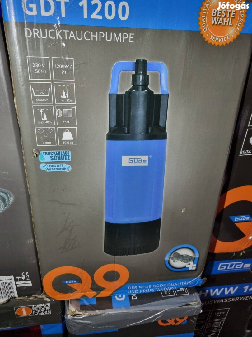 Güde 1200W-os mélykúti szivattyú, nagy teljesítményű búvár szivattyú