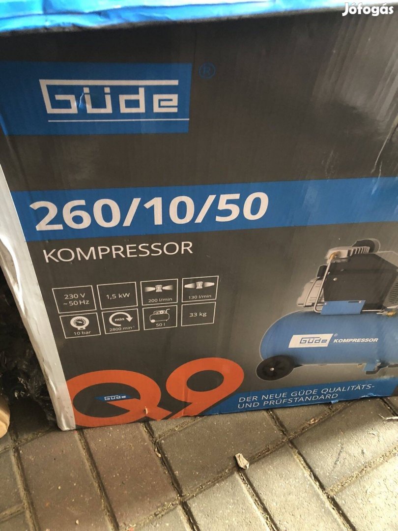 Güde 260/10/50 kompresszor - 2 manométer