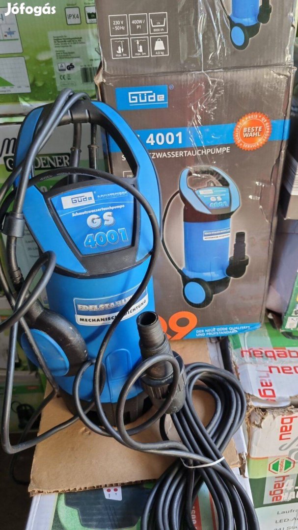 Güde 400W szennyvízszivattyú, 8000L/h merülőszivattyú, búvárszivattyú