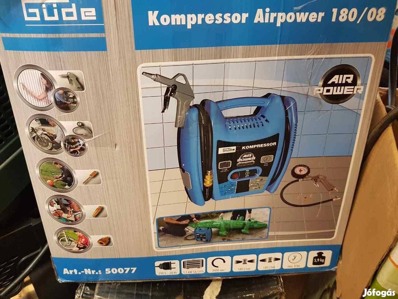 Güde Airpower 180/8 kompresszor szett 6 részes 