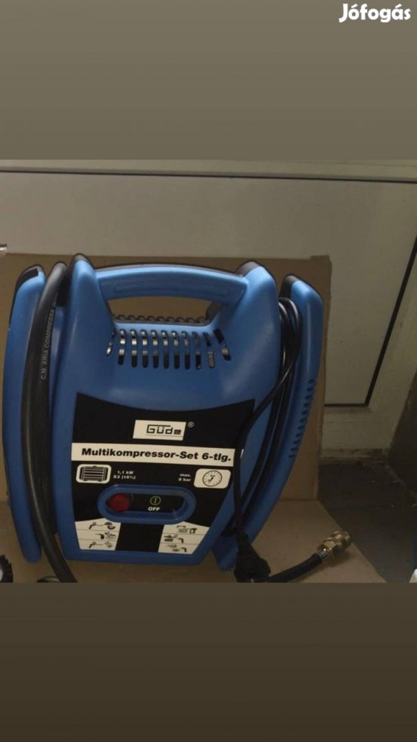 Güde Airpower 180/8 táskás hordozható kompresszor