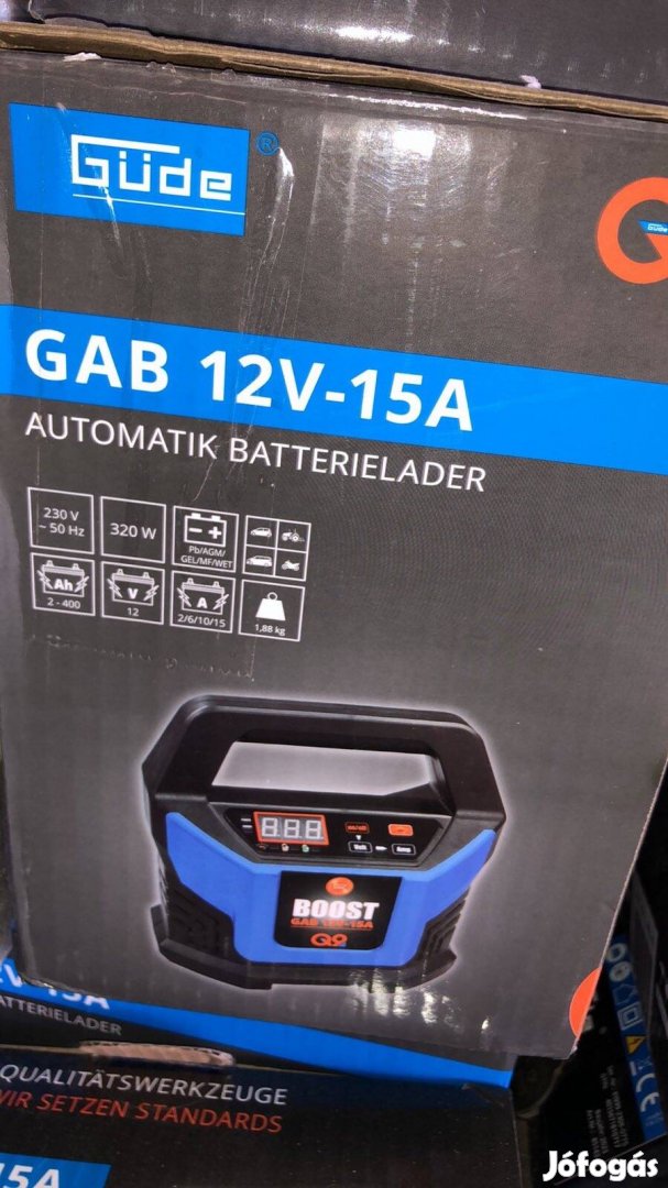Güde GAB 12 V 15 A Boost Automata akkumulátortöltő 