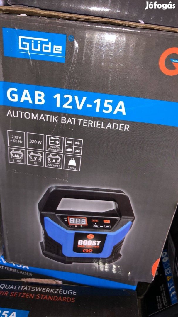 Güde GAB 12 V 15 A Boost akkumulátortöltő