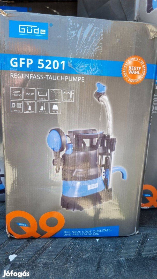 Güde GFP5201 hordóürítő szivattyú Garanciával, 350W búvárszivattyú