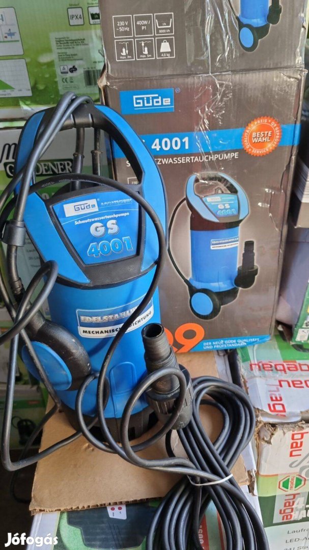 Güde GS4001 szennyvízszivattyú, merülő búvárszivattyú 8000L/h