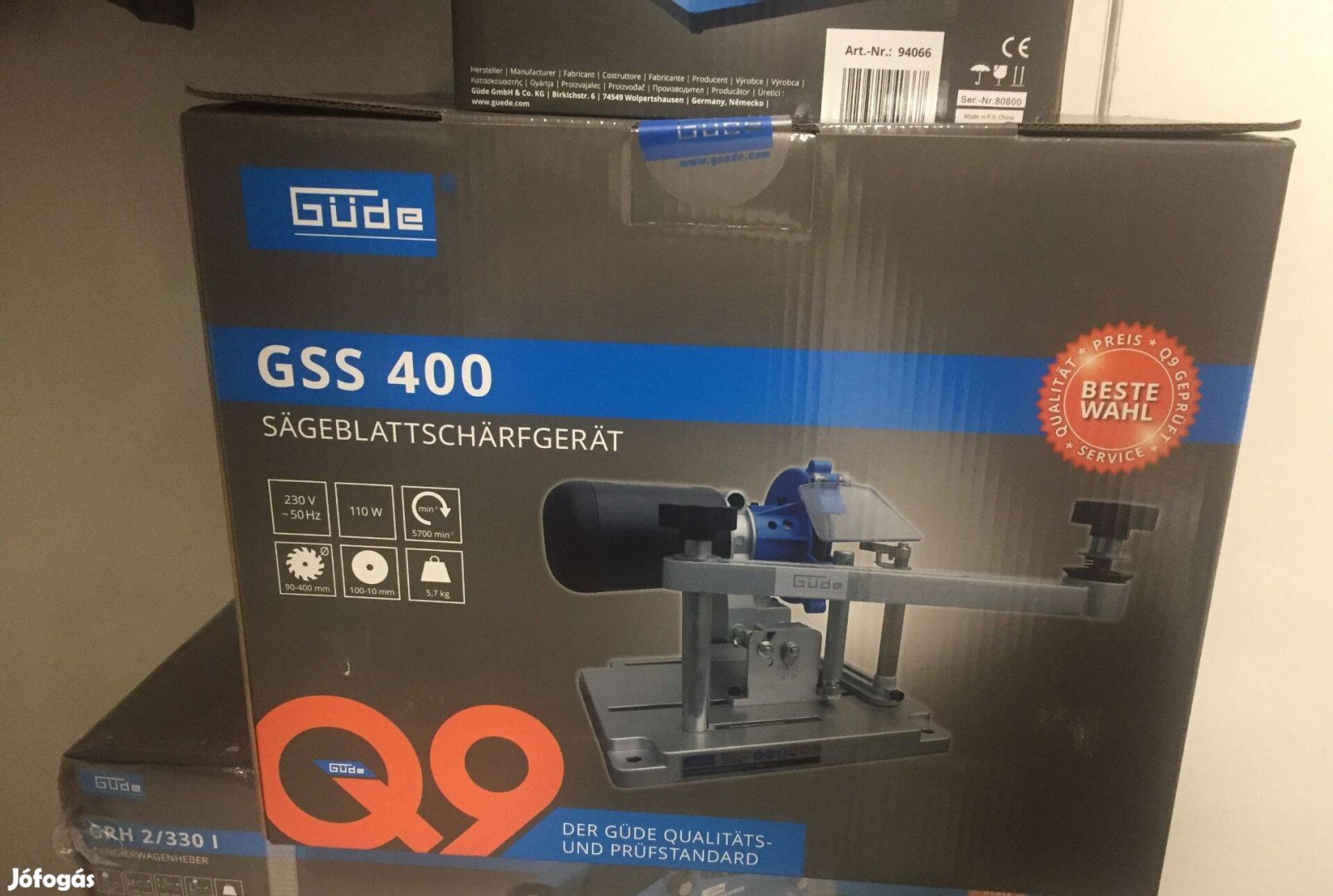 Güde GSS 400 94217 Körfűrészlap élező 110W