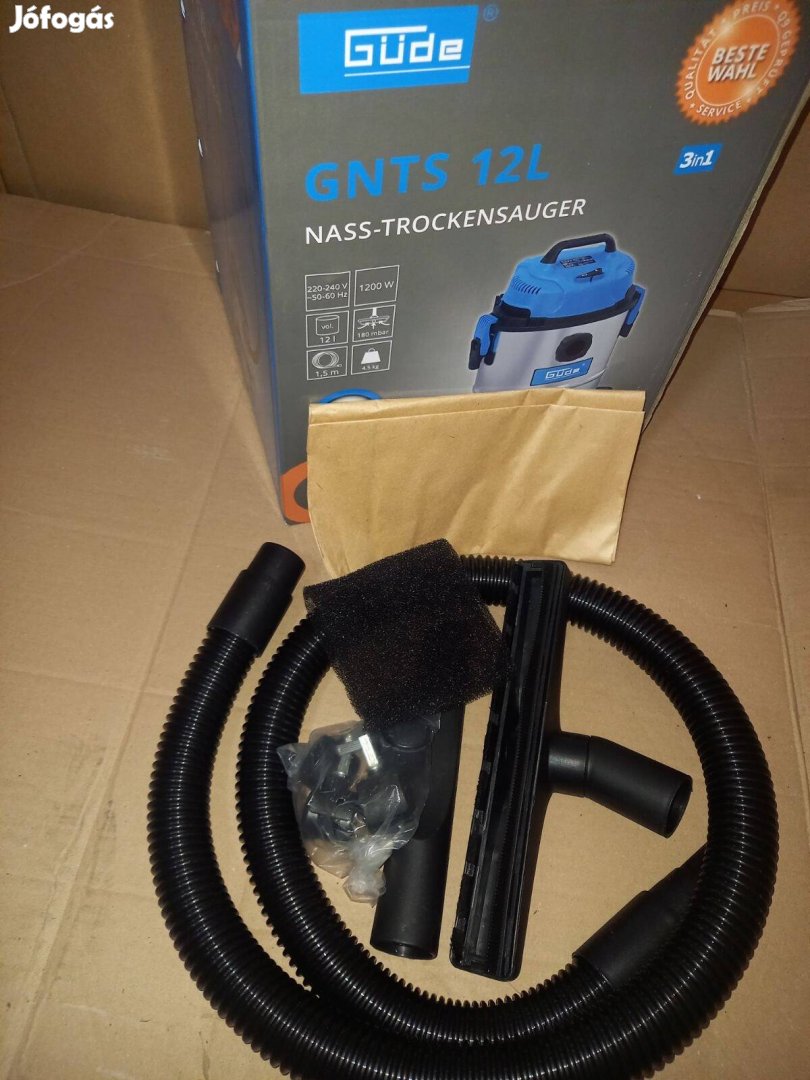 Güde Gnts 12 L 1200W-os Száraz-nedves porszívó 