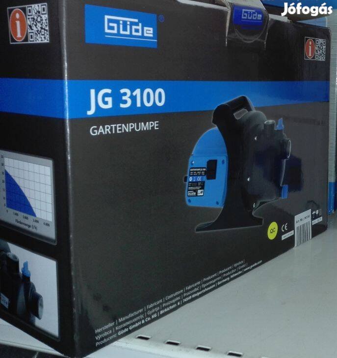 Güde JG 3100 megbízható kerti szivattyú 600W teljesítménnyel
