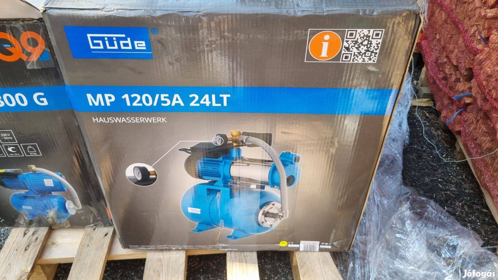 Güde MP 120/5A 24lt nagy teljesítményű hidrofor 1300W házi vízellátó