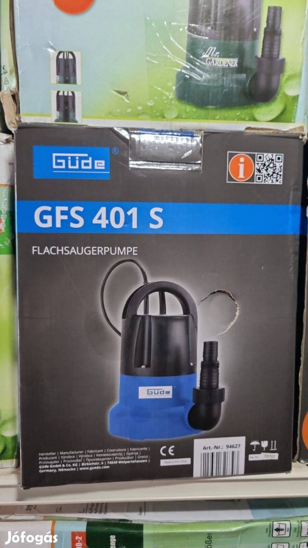 Güde, 400W-os lapos búvárszivattyú túlmelegedés elleni védelemmel