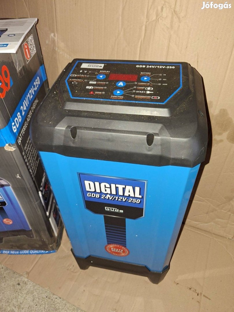 Güde akkumulátortöltő és bikázó GDB 24V/12V-250 / Inverter technológia