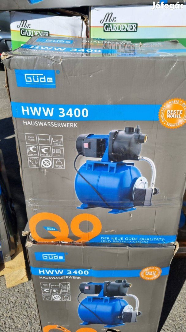 Güde hidrofor 800W-os motor teljesítménnyel házi vízmű, garanciával