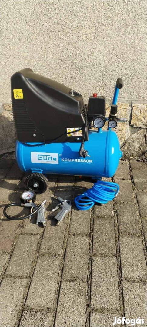 Güde olajmentes kompresszor nyomásmérőkkel 8bar 24l