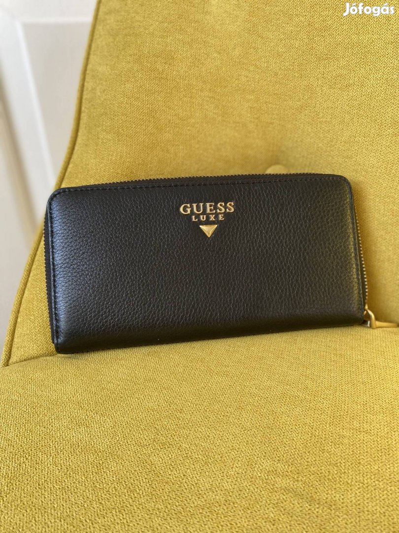 Guess Luxe fekete bőr pénzárca