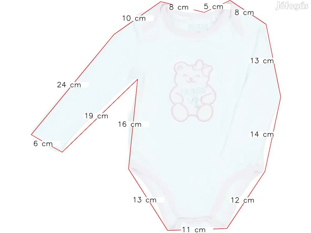 Guess Új (címkés) Lány Hosszú ujjú body (Méret: 80)
