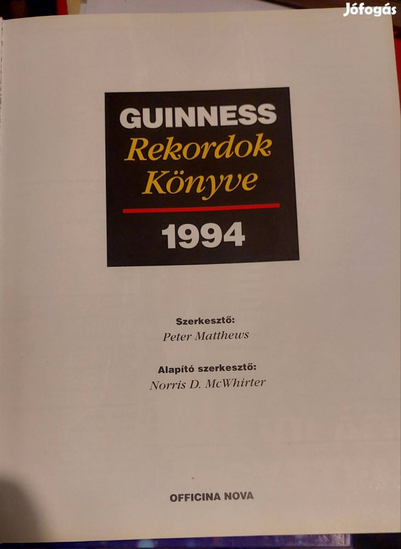 Guinness rekordok könyvek