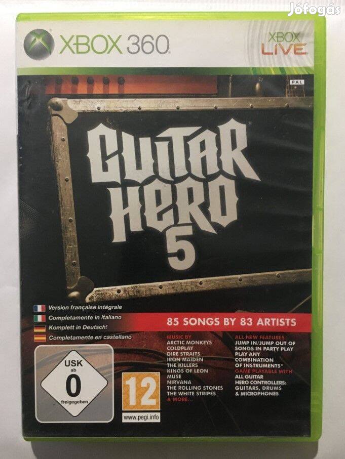 Guitar Hero 5. Gyári Xbox 360 Játék Akár Féláron