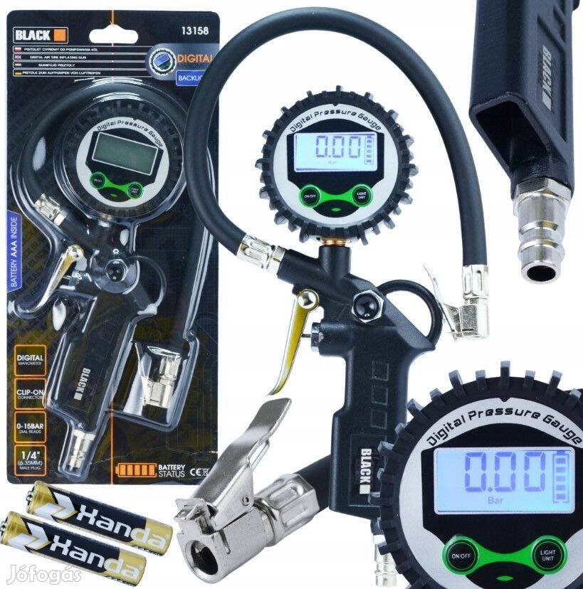 Gumiabroncs kerékfújó levegőfújó pisztoly digitális