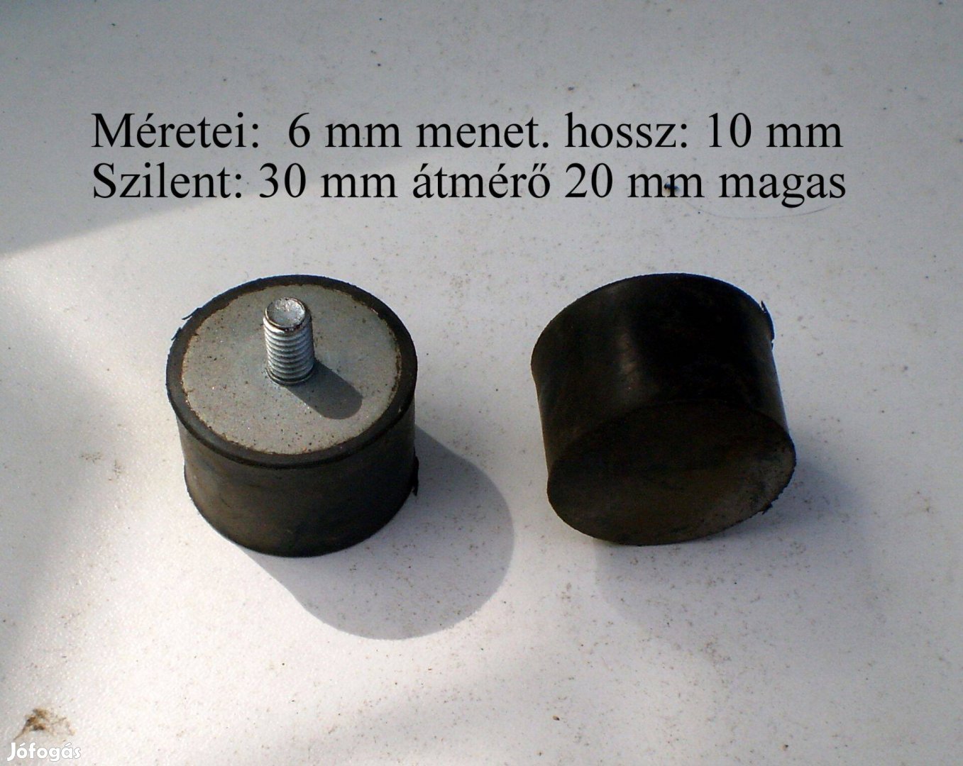 Gumibak csavaros véggel