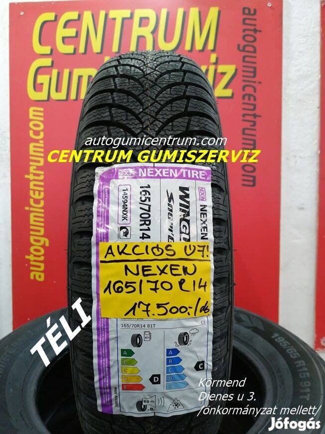 Gumibolt és szerviz. -165/70R14 Nexen Winguard Snowg3 WH2 téli