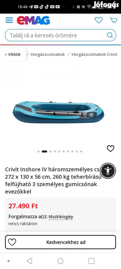 Gumicsónak evezős