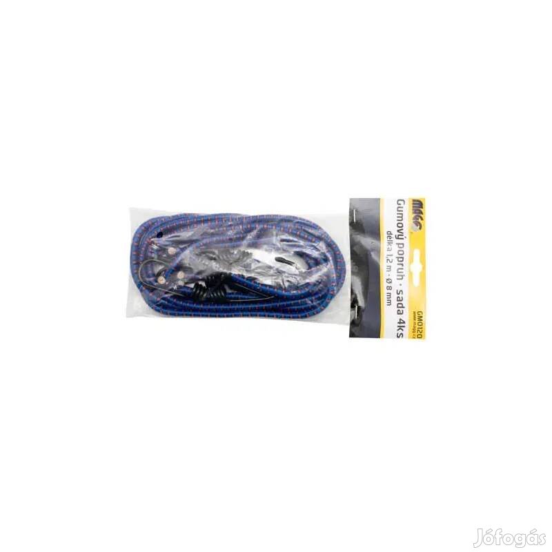 Gumipók szett gumi pók készlet 4 db 1,2m hosszú 8mm átmérő kék GM012