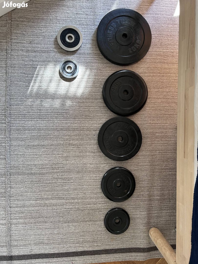 Gumírozott súlytárcsa 30mm lyukkal