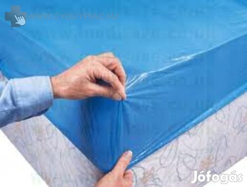 Gumis matracvédő lepedő pvc kék 10 db 210 x 90 x  20cm