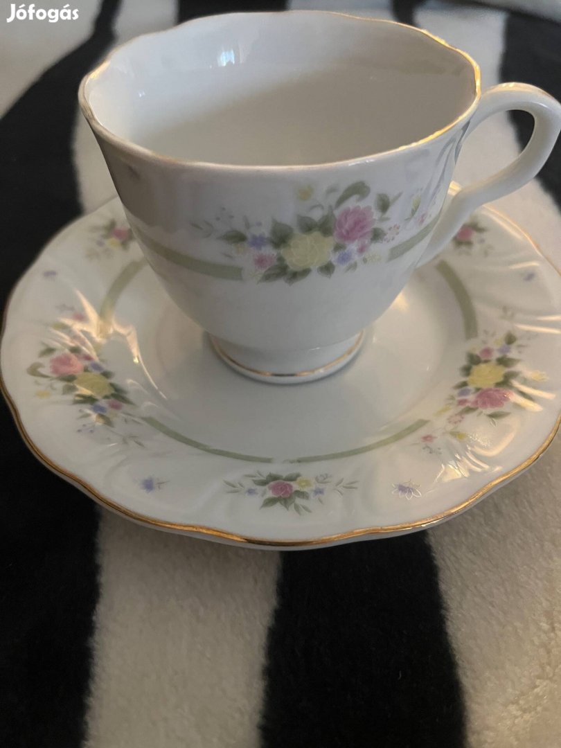 Guoguang virágos kínai porcelán teás csésze és csészealj!