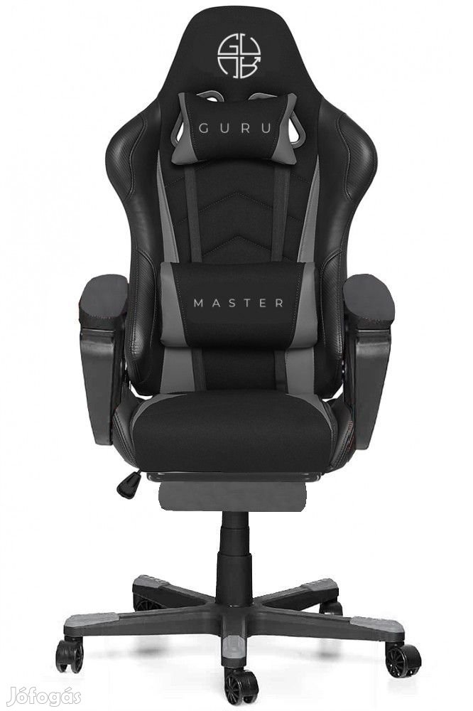 Guru Master GM1-G-L kényelmes főnöki gamer szék forgószék lábtartóval