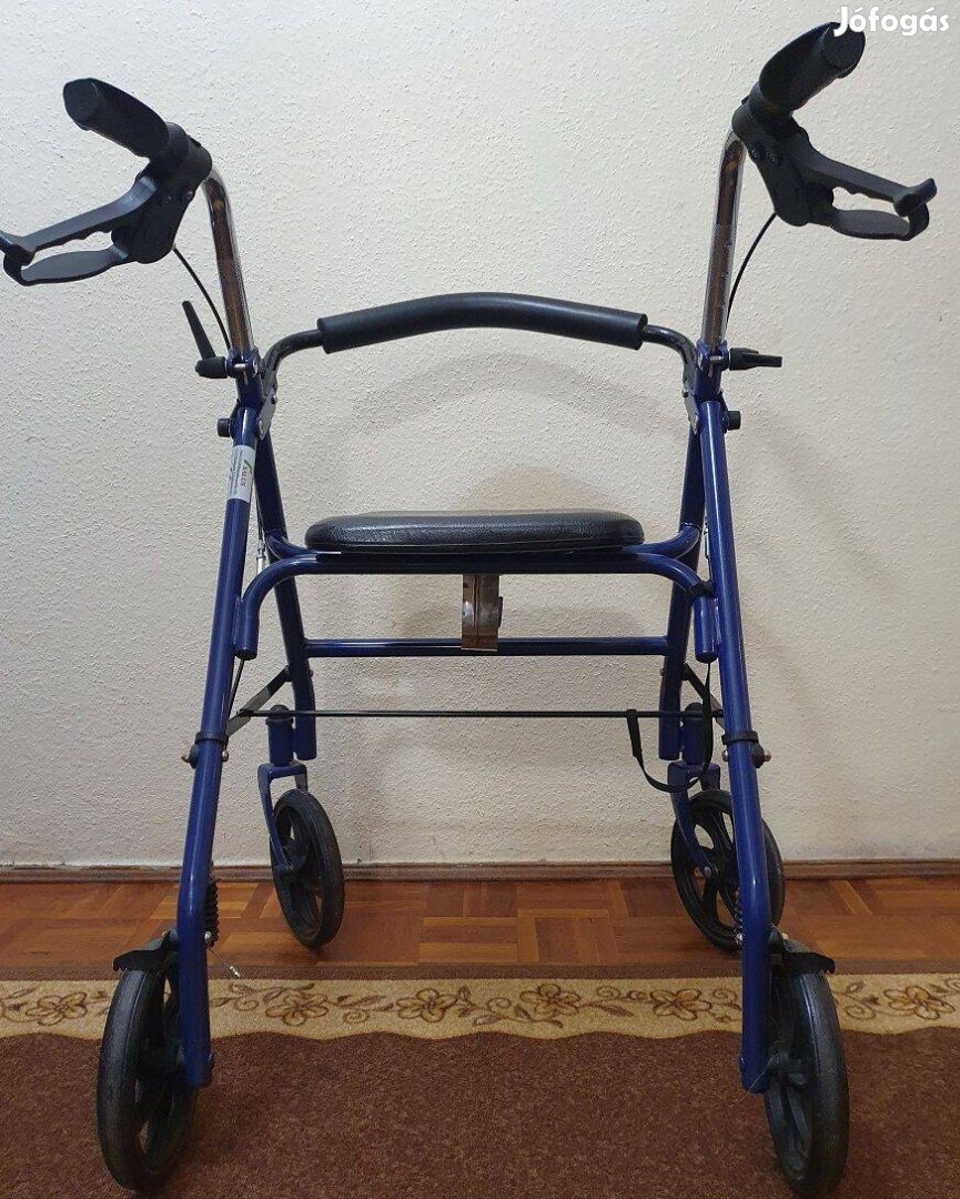 Guruló Járókeret (Rollátor fékkel, kosárral, ülőkével, összecsukható)