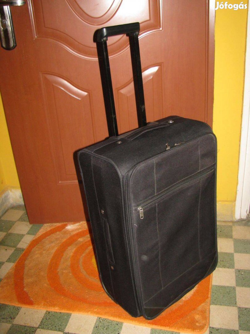 Guruló bőrönd, 65x41x25, fekete vászon 2 gör, újszerű, Holliday
