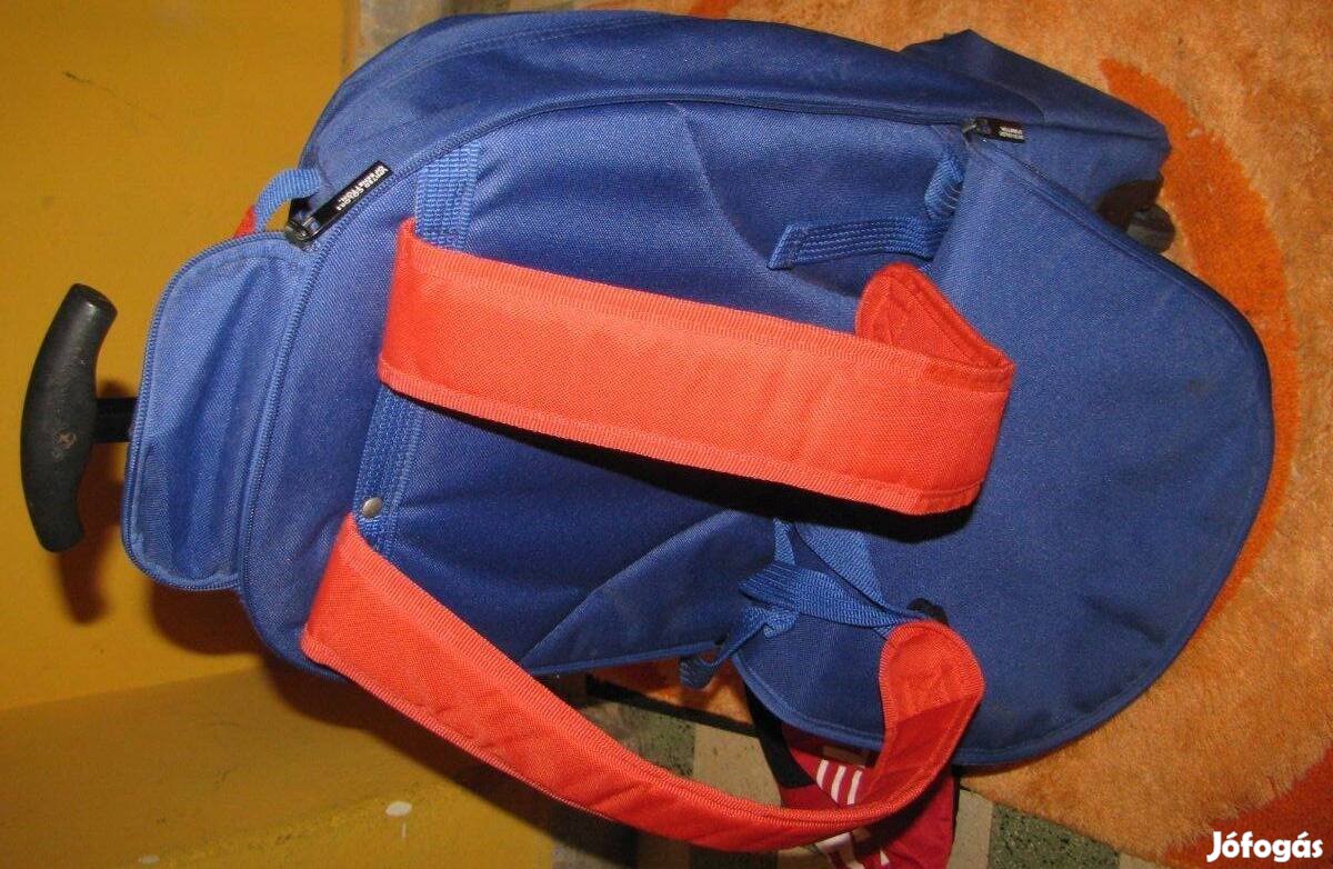 Guruló hátizsák, táska Benetton, 2 gör, erős vászon, párnás pánt,