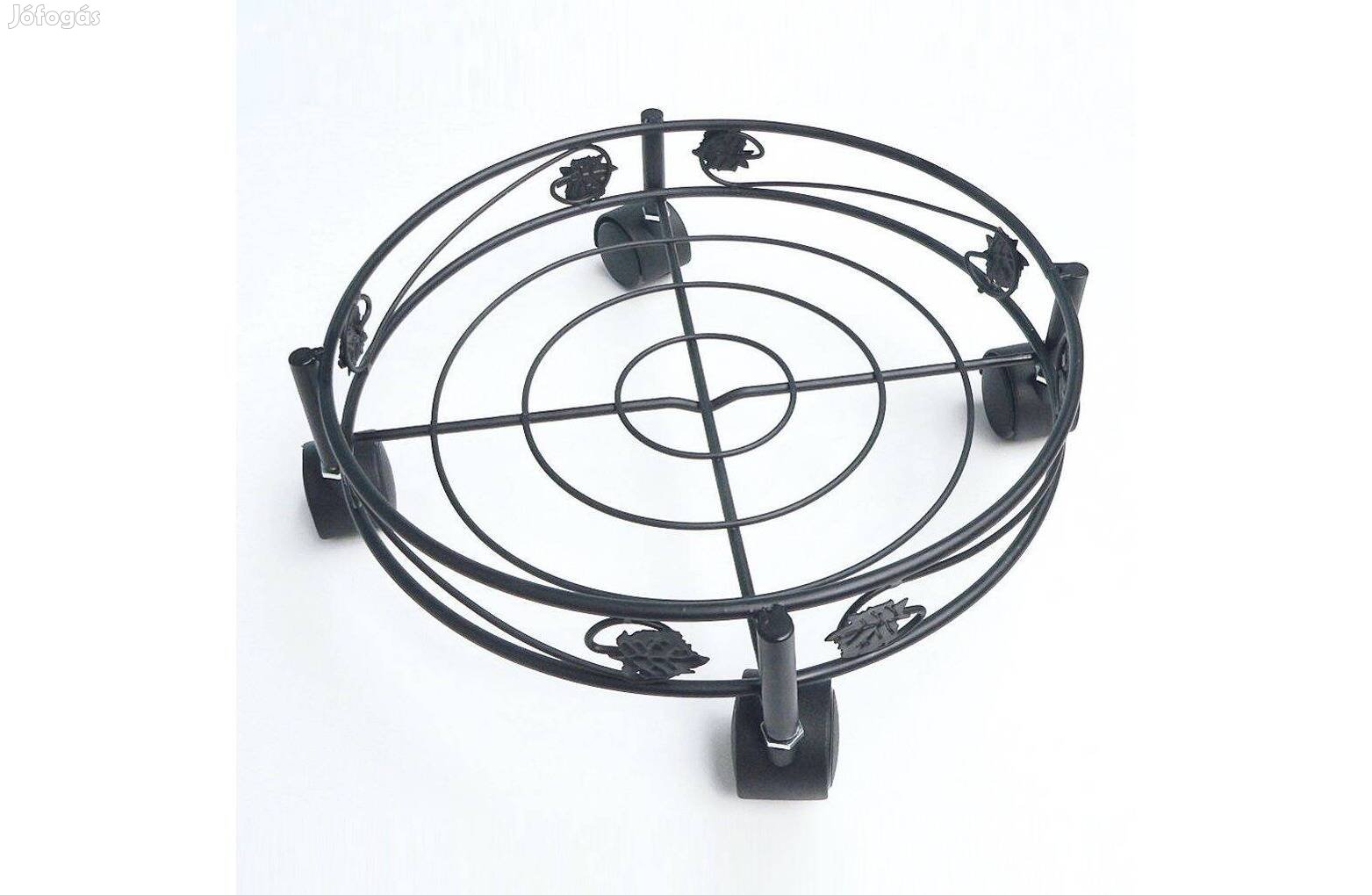 Gurulós Virágalátét acél, indamintás, Flora Roll kiszállítva