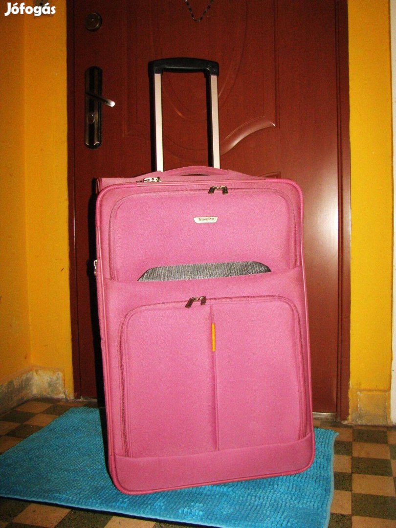 Gurulós bőrönd 73x46x28-33 Női irattartós is elől Travelite újszerű