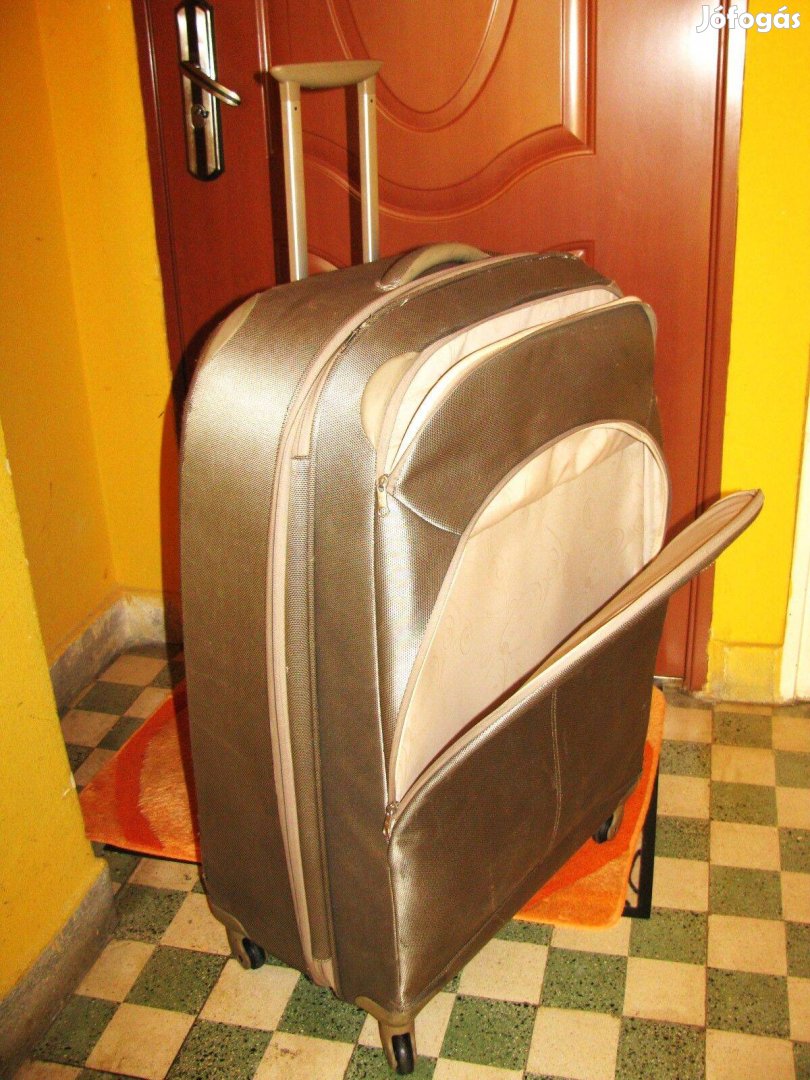Gurulós bőrönd Samsonite Óriás, 85x35x32, aranyvászon, 4 görgős