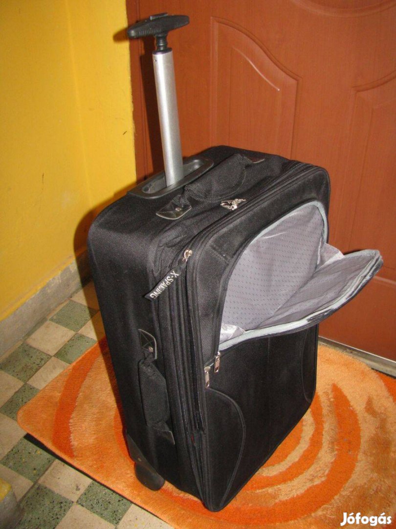 Gurulós bőrönd, 2 görgő, Travelburg, 60x37x20-24, kiváló , erős