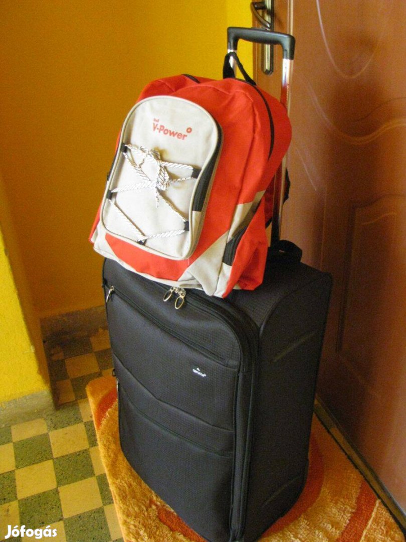 Gurulós bőrönd könnyű 2 gö vízálló Aerolite 65x41x25 és hátizsák is