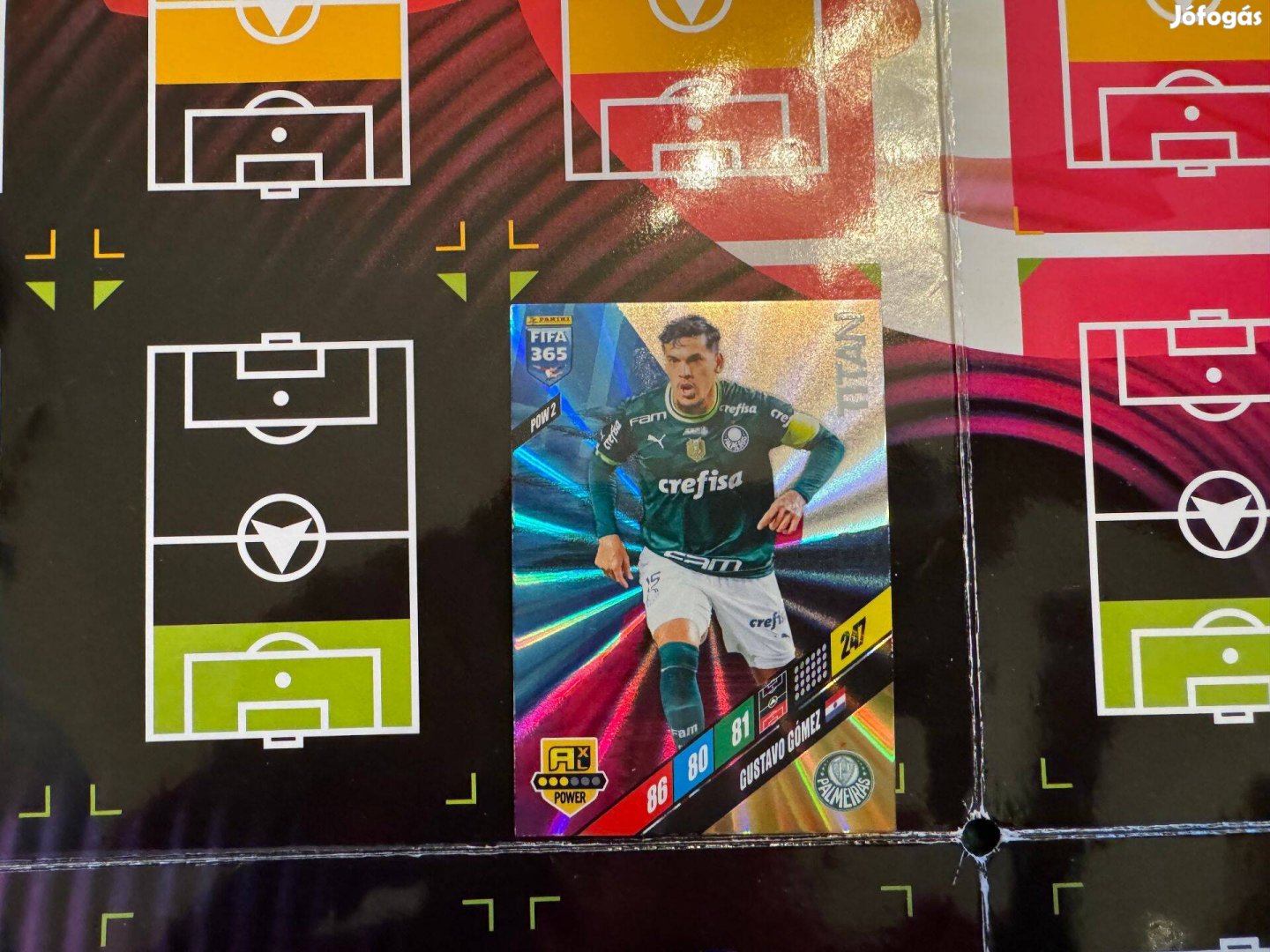 Gustavo Gomez Titan focis kártya Panini FIFA 365 2024 POW 2