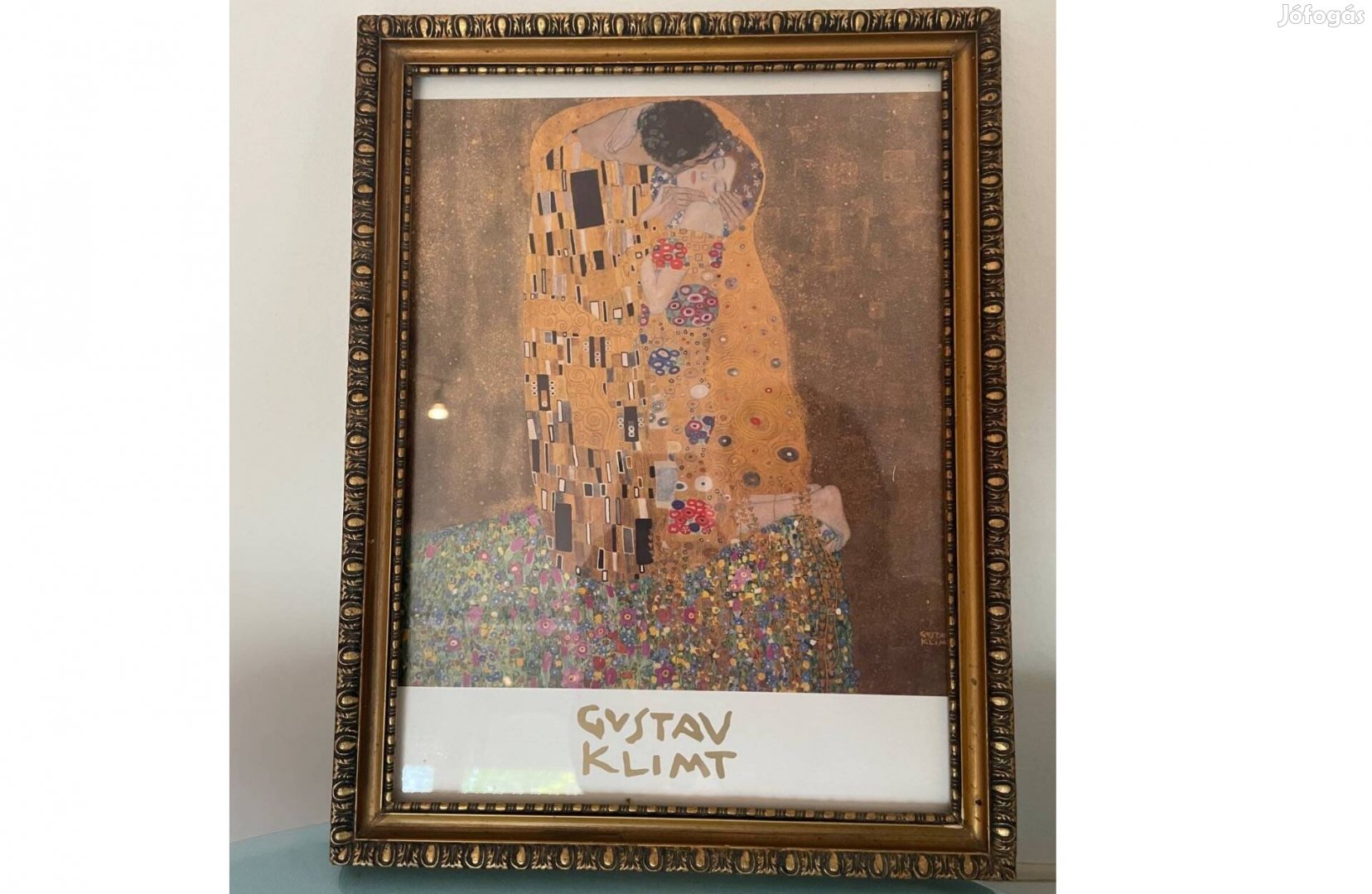 Gusztáv Klimt Csók papír kép rámázva