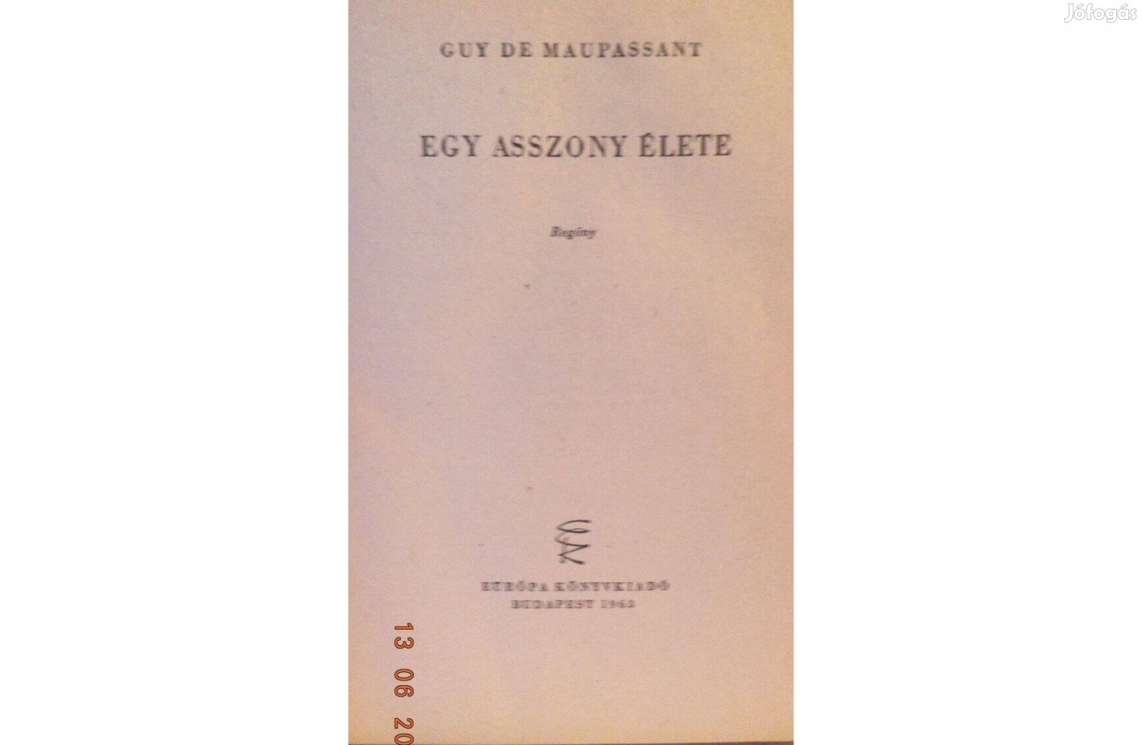Guy De Maupassant: Egy asszony élete
