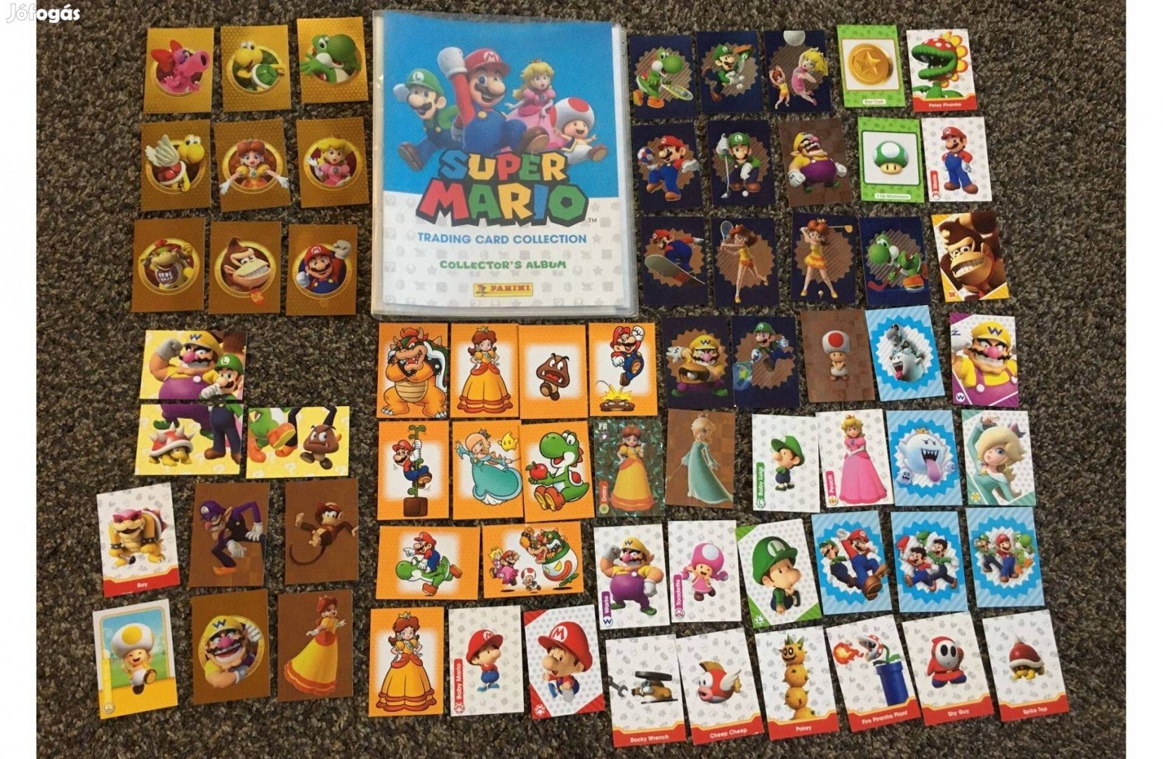 Gyakorlatilag új Super Mario gyűjtőalbum 68 db kártyával!