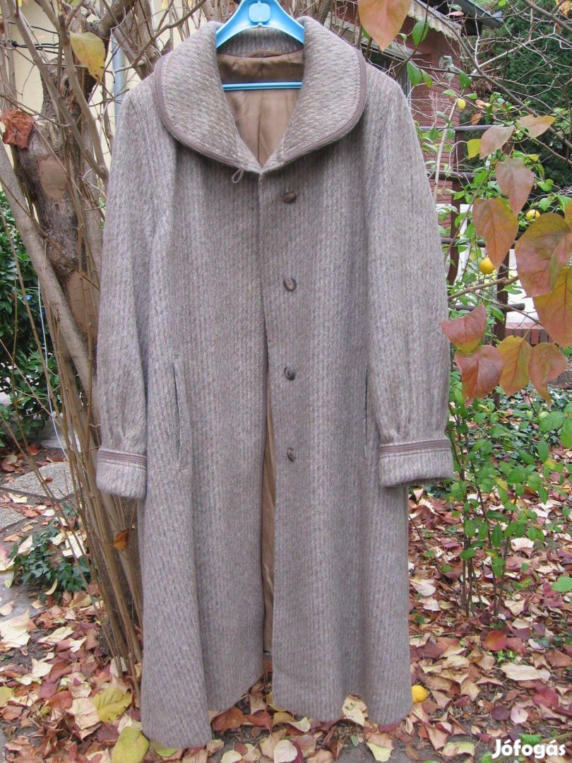 Gyapjú-mohair keverék női télikabát, kabát